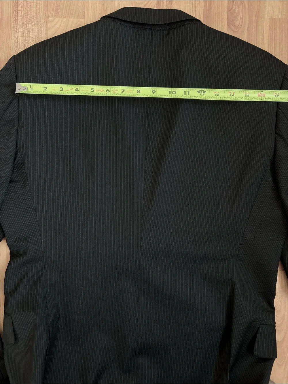Gucci Men's Black Single-Breasted Pinstripe Blazer